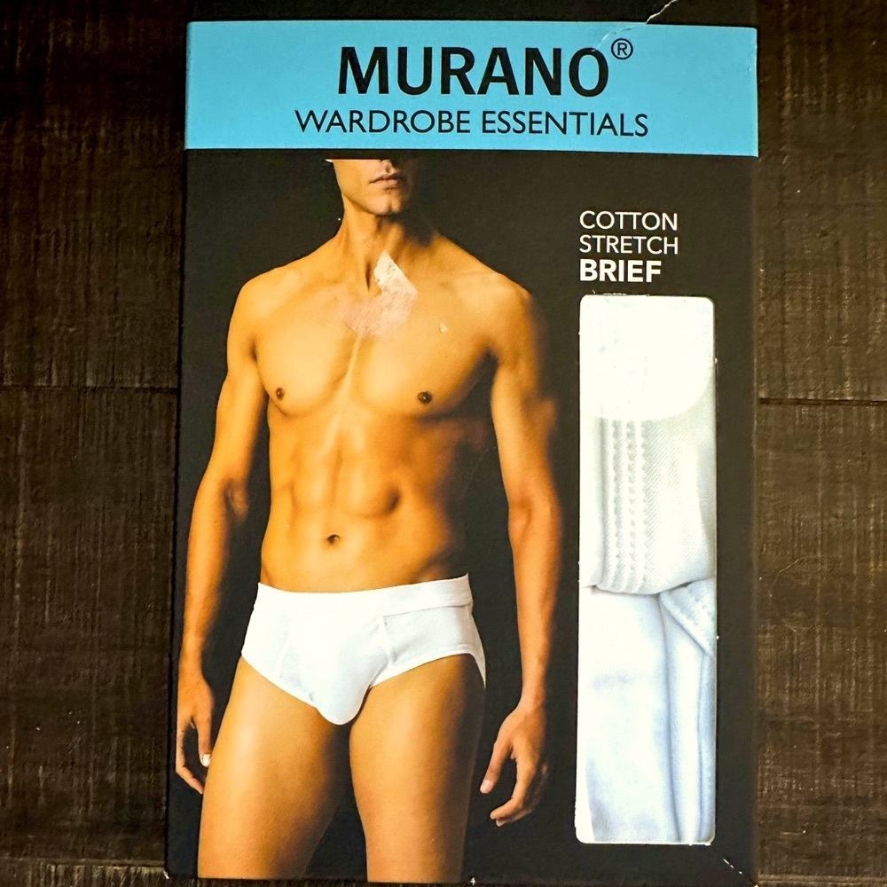 NEW Murano Men's Black Stretch Cotton Briefs